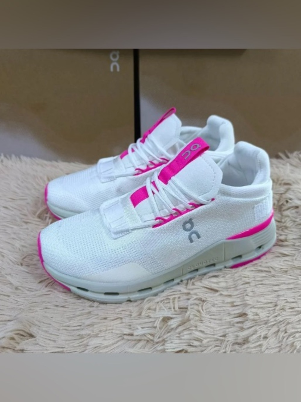 On Cloud Cloudnova Barbie Women Pink Shoes White